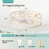 18-in Vintage Distressed White Low Profile Ceiling Fan with Remote Light(7-blade)